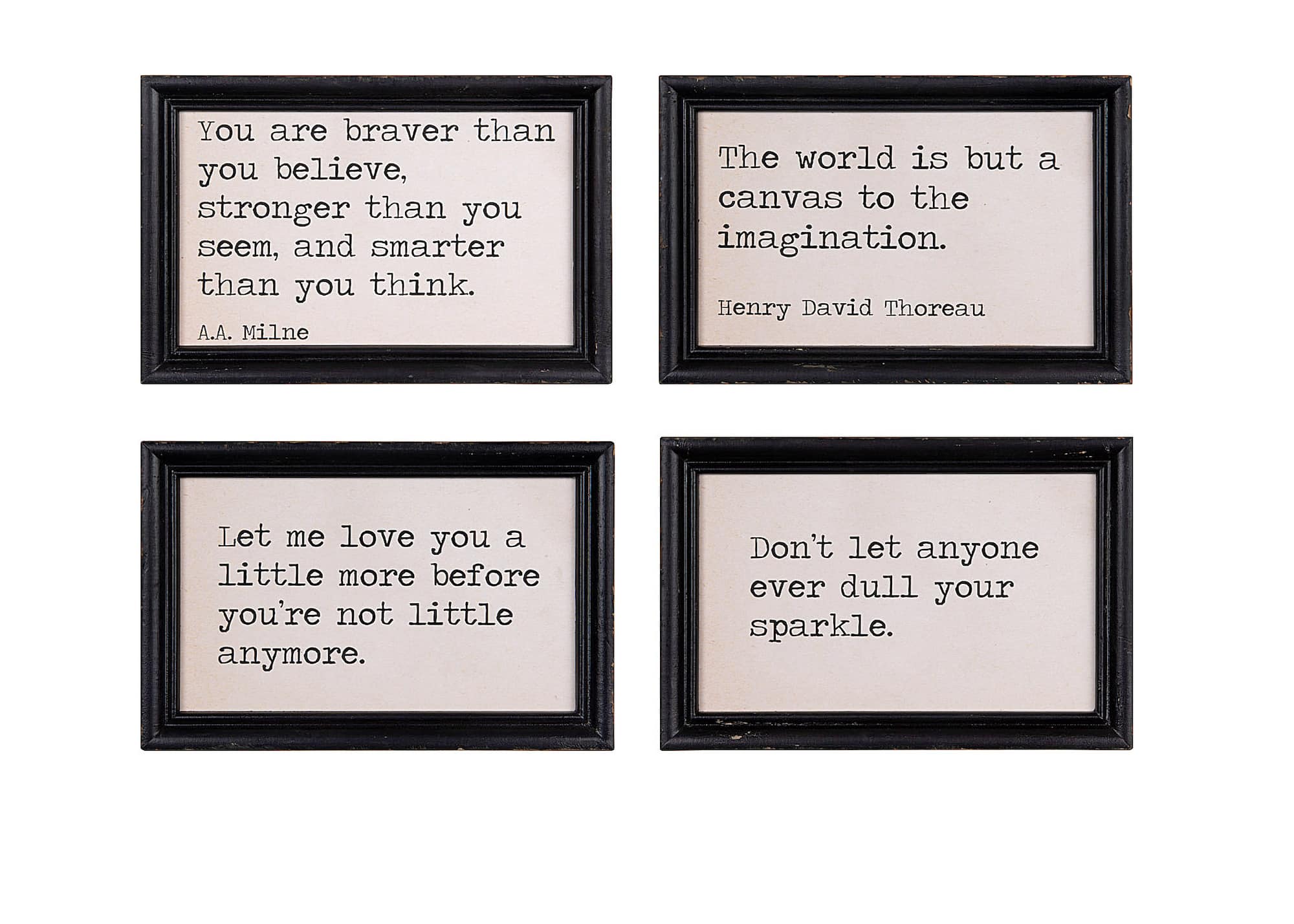 Hello Honey® Wood Framed Inspiration Phrases Set